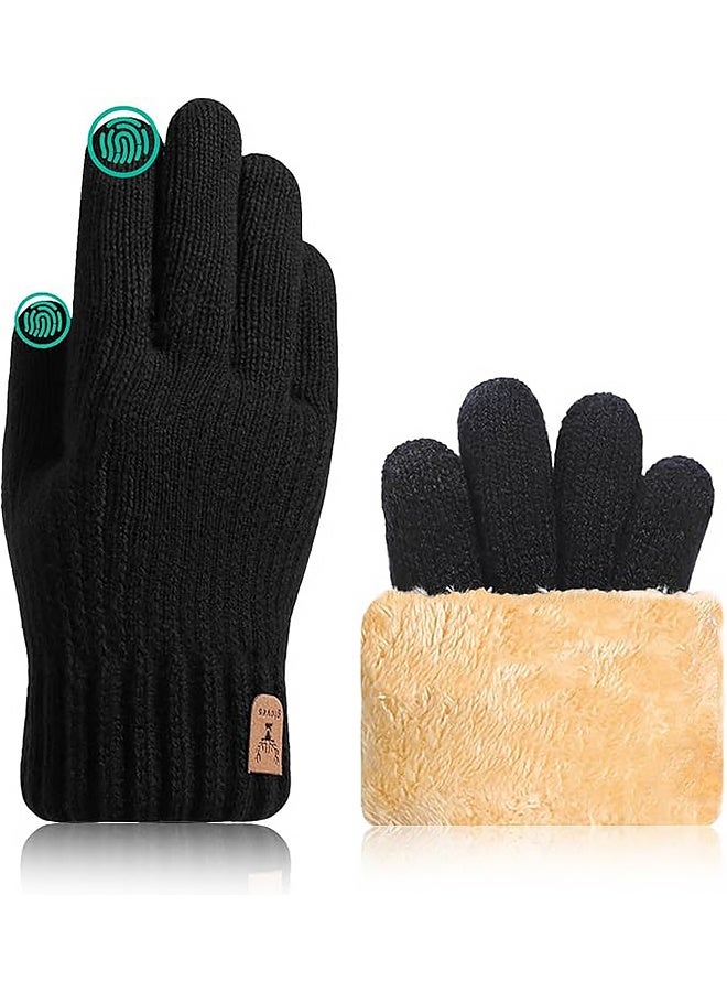 Winter Thermal Gloves Upgraded Touch Screen Warm Fleece Lining for Cold Weather for Men Women - Image 1